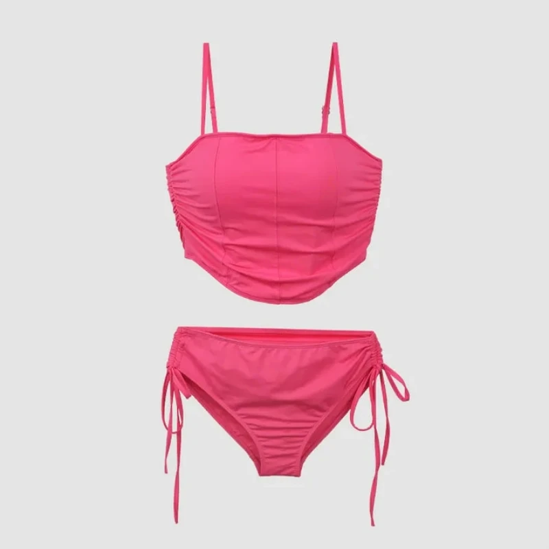 Женский купальник из двух предметов 2024 женские комплекты бикини корейский стиль