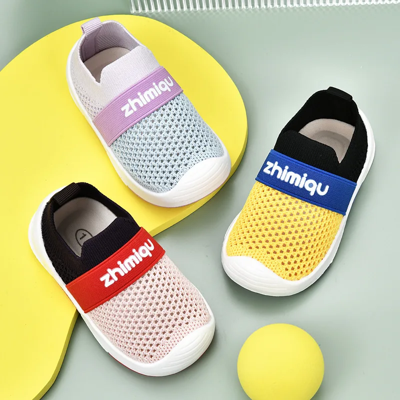 

2023 Spring Summer Mesh Breathable Baby Sandals Girls Boys Slip-On Casual Sneakers Non-Slip Prewalkers Anti-kick Toddler Shoes