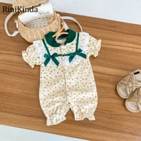 rinikinda summer baby clothing casual romper newborn single breasted bodysuit infant boys girls short sleeve clothes outfits
