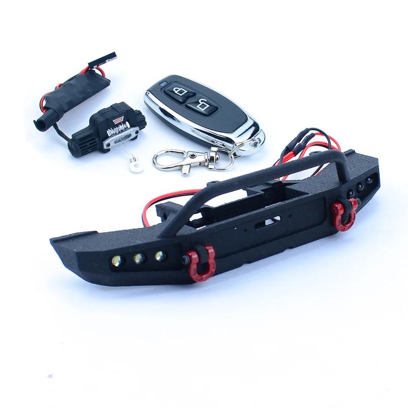 Передний бампер TRX4M с электрической лебедкой для 1/18 RC Crawler Car Traxxas TRX4-M Defender Ford Bronco