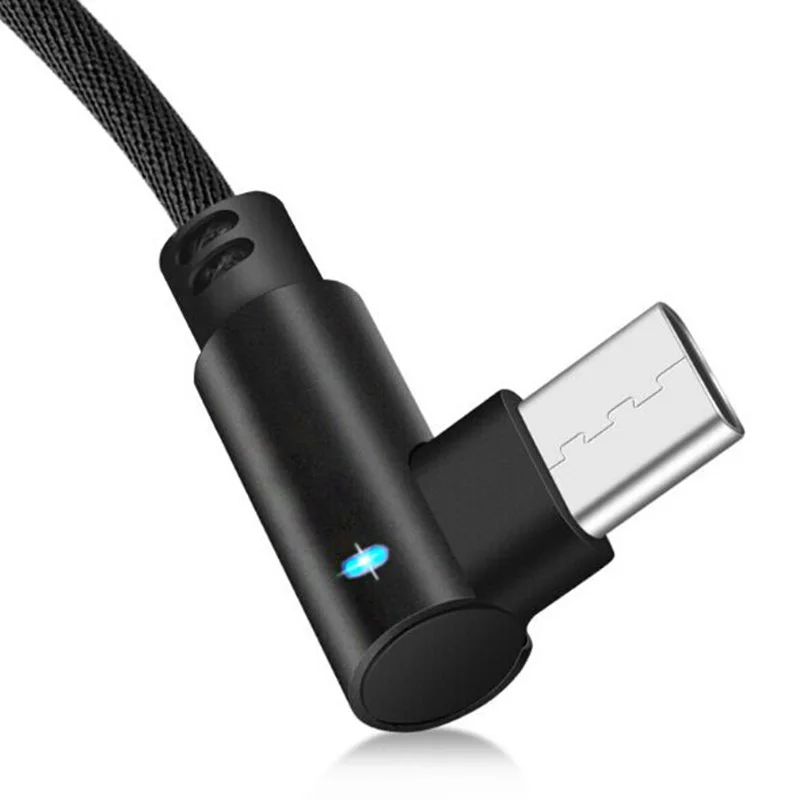 URVNS 90 градусов Type C/Micro USB кабель дизайн игры прямоугольный L-образной формы локоть