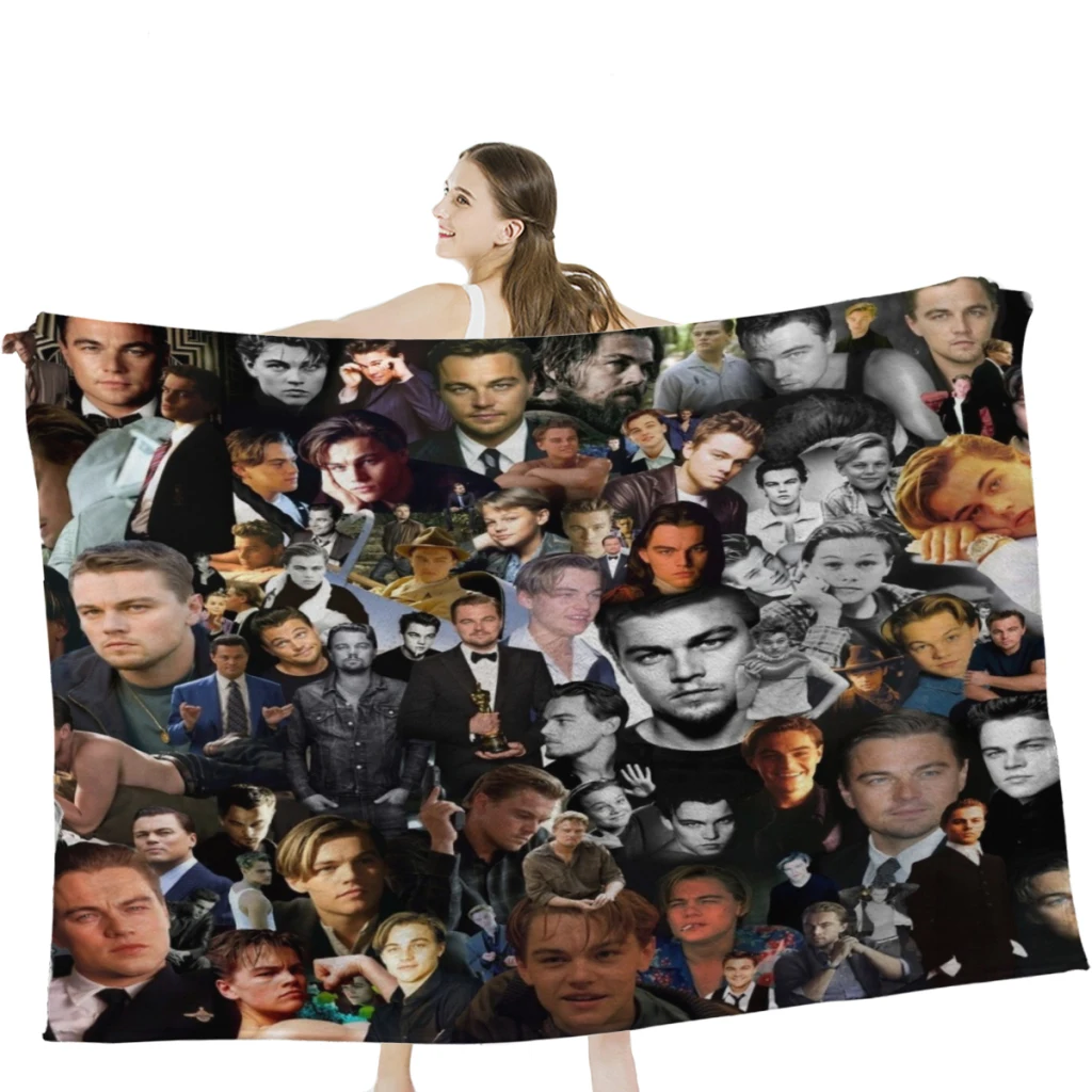 

Leo DiCaprio Throw Blanket Airplane Travel Decoration Soft Warm Bedspread