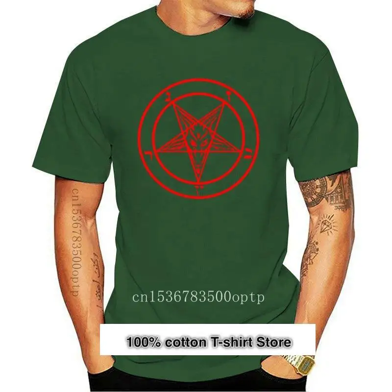

Camiseta de Baphomet para hombre y mujer, camisa с символом церковной сатижи, Готическая, Unholy, ropa