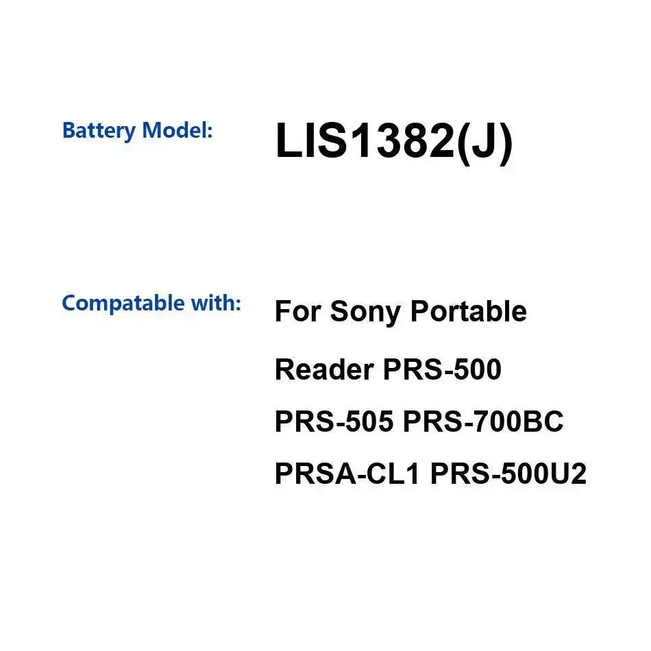 Фото Аккумулятор для электронных книг 680 мАч LIS1382 J, прочный, для Sony PRS-500, PRS-505, PRS-700BC, PRSA-CL1, PRS-500U2 №2