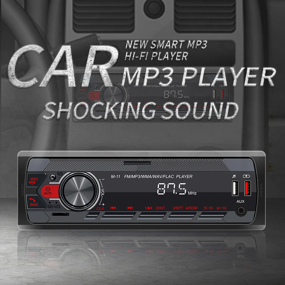 1 DIN автомобильный стерео M11 Bluetooth Автомобильный музыкальный плеер AUX In Dash Head Unit