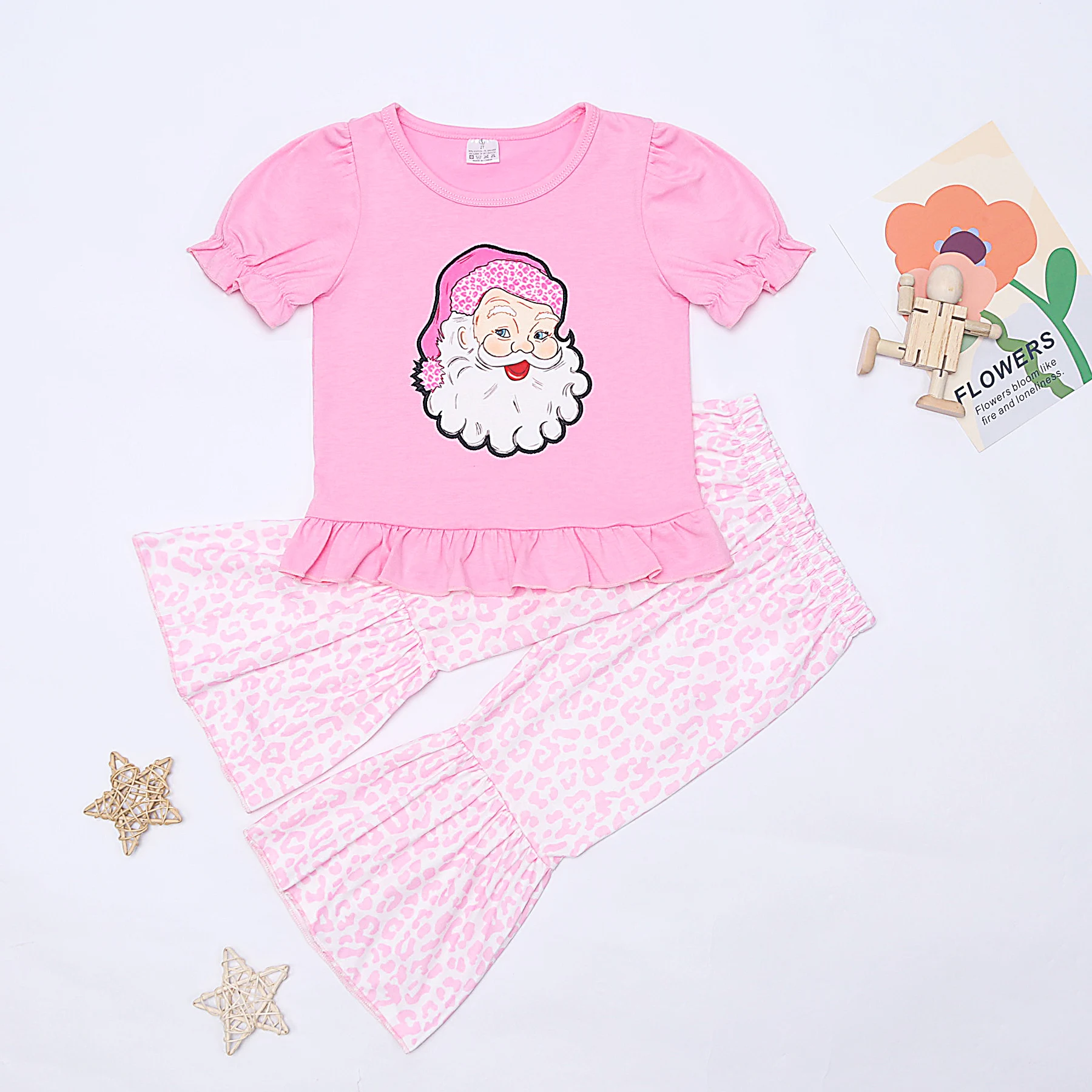 

Детская одежда на Рождество, синяя сетчатая ткань с принтом Санта, аппликация, детские штаны для девочек, хлопковые детские подтяжки с кнопками