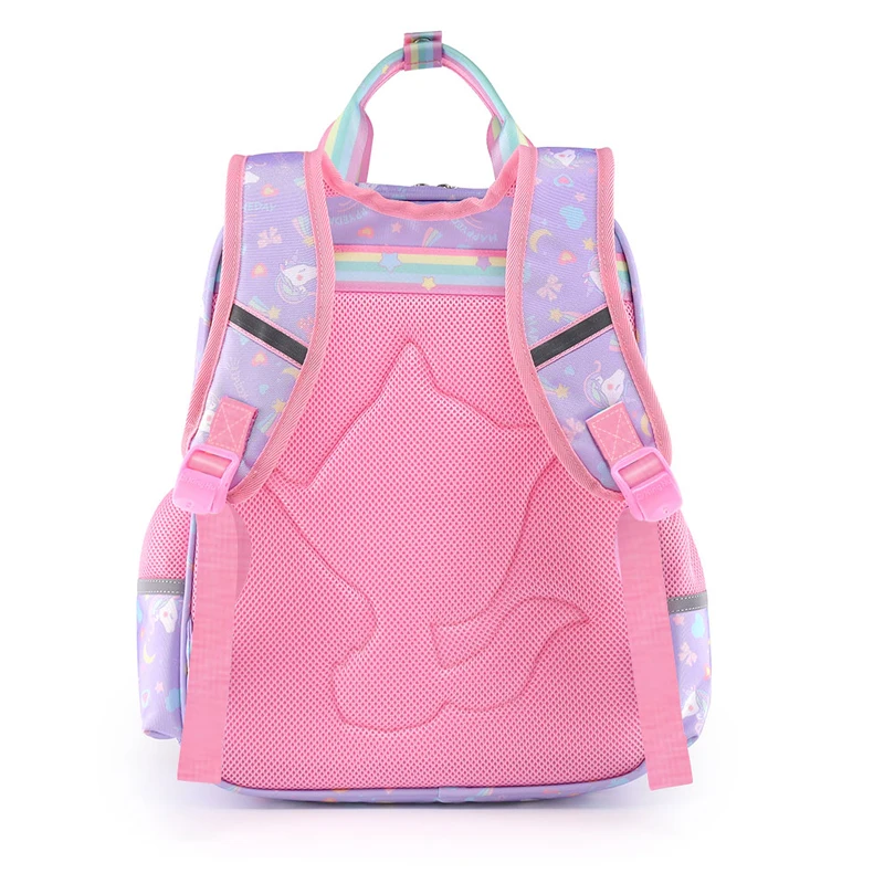 New Korean fashion rainbow shoulder strap school bag for teenagers girls Children's waterproof backpacks kids schoolbags mochi
