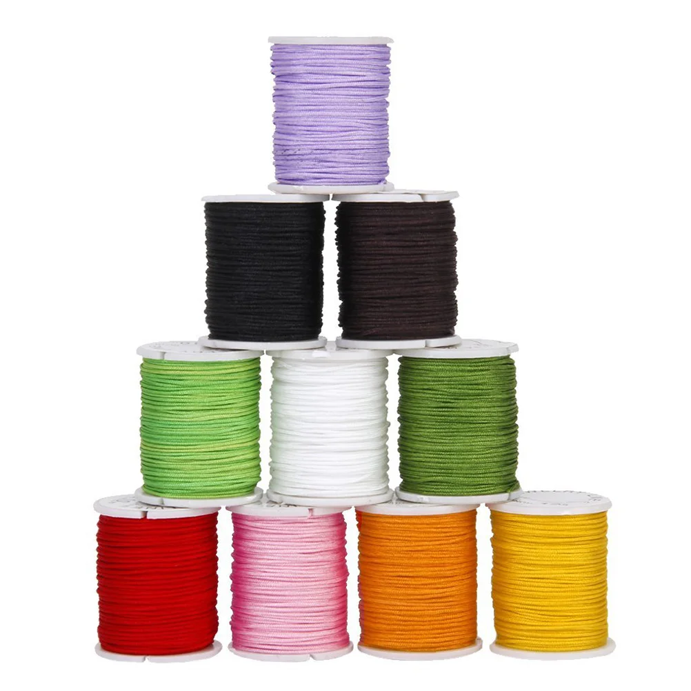 

10 Colors 0.8mm Nylon Hand Knitting Cord String Beading Thread for DIY Jewellery Making