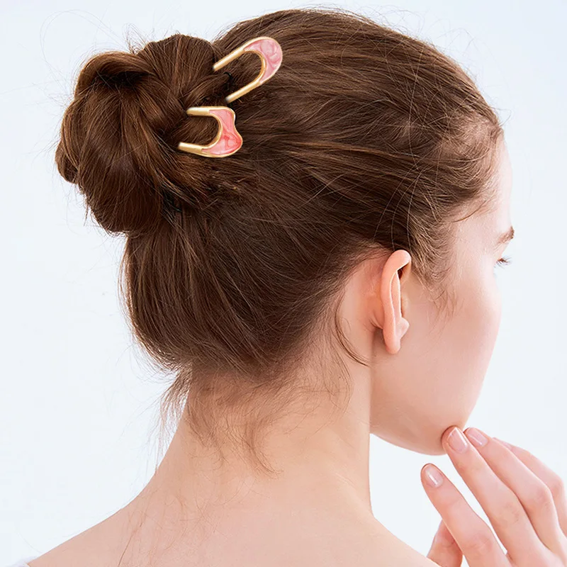 Эмалированная шпилька для волос металлические U-образные заколки U французская