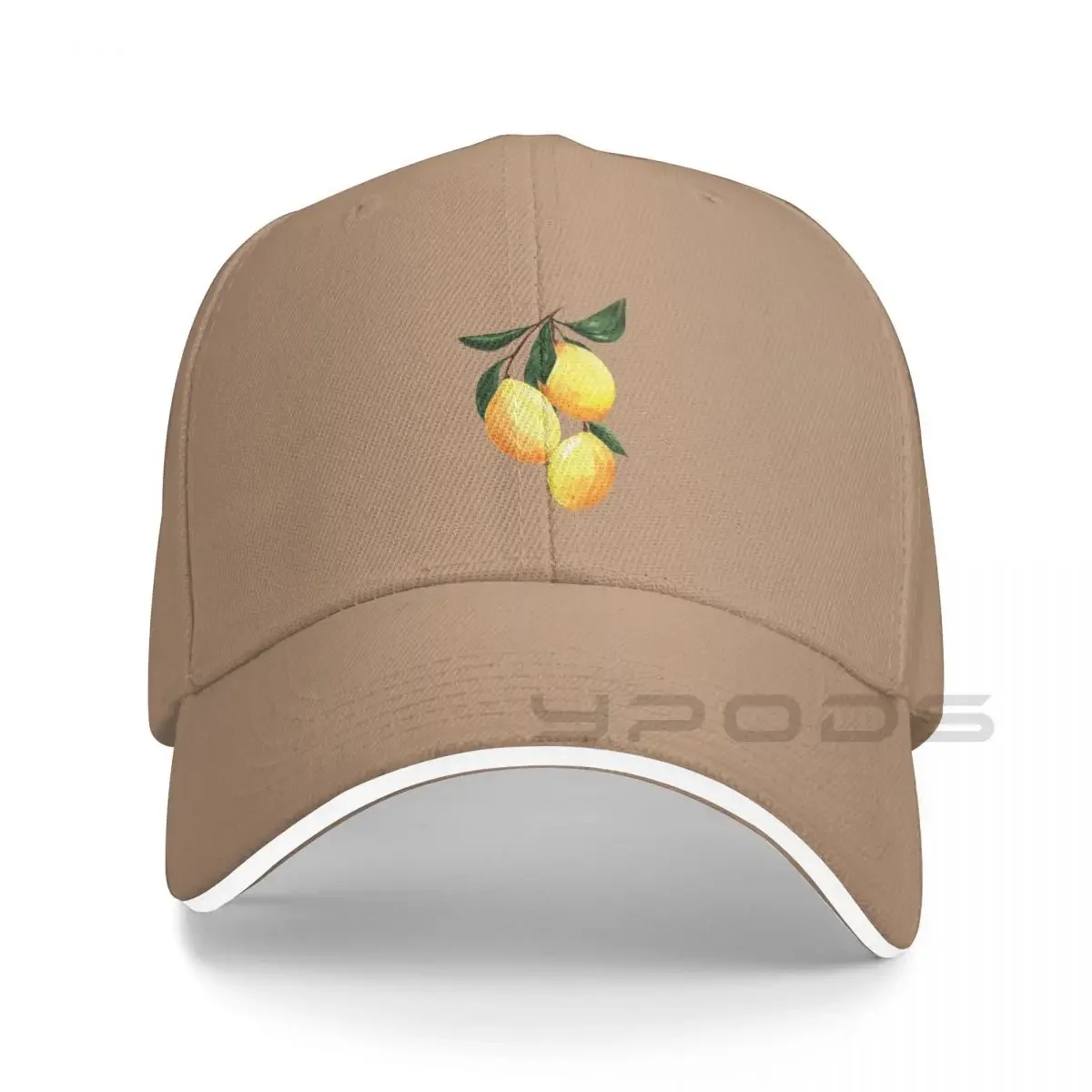 

2023 New Watercolor Hand Drawn Citrus Lemon Botanical Illustration Bucket Hat Baseball Cap Icon Hat For Girls Men's