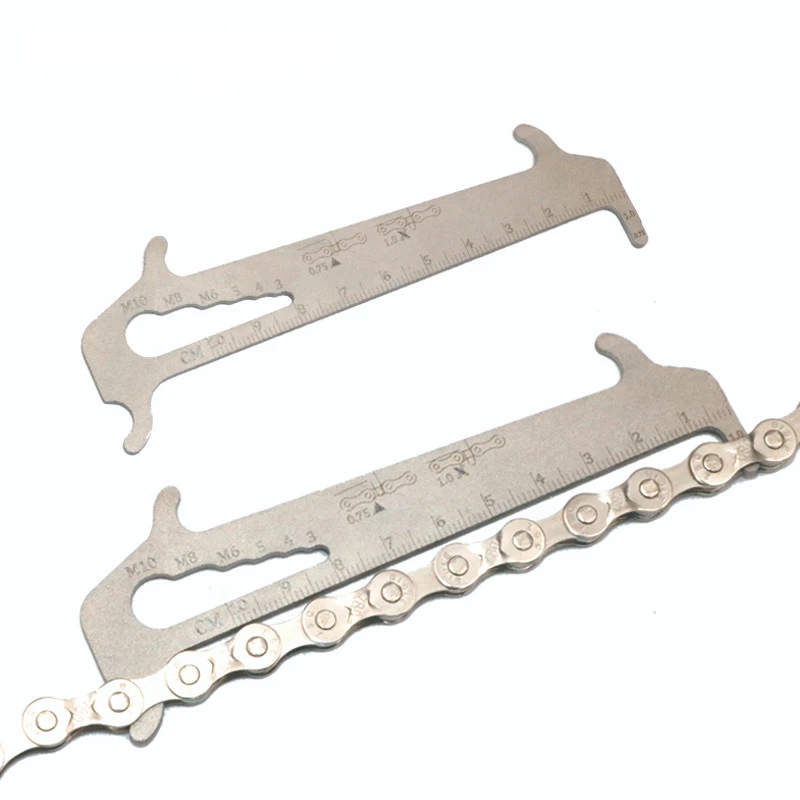 

Линейка из нержавеющей стали для измерения износа велосипедной цепи