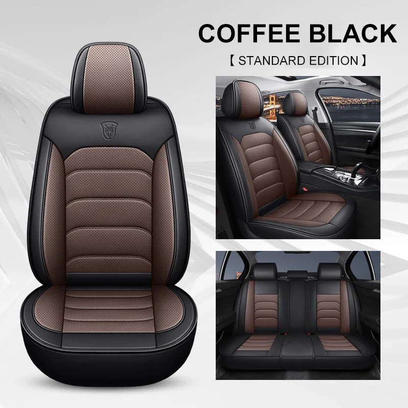 

5 Seats Car Seat Covers Leather All-inclusive Car Seat Cover Four Seasons Universal Suitable for Most Cars Luxury Auto Interiors
