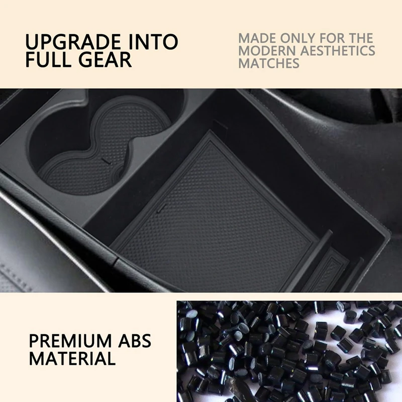 Органайзер центральной консоли с подстаканником и нескользящим ковриком нижний