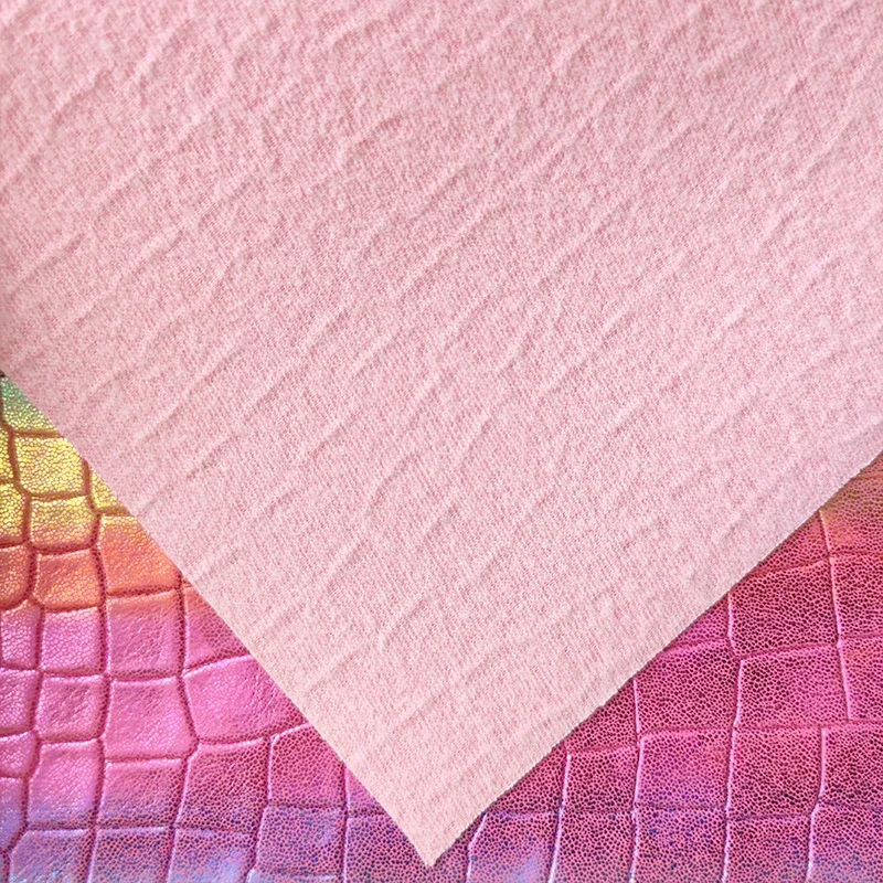 Радужная тисненая крокодиловая ткань из искусственной кожи 30x135 см рулон для