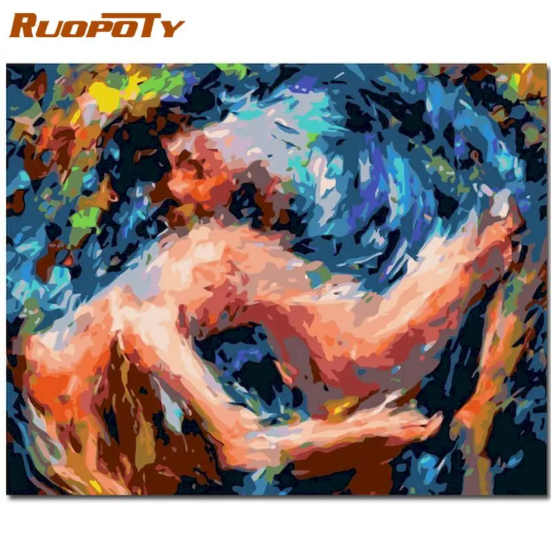 

RUOPOTY Nake Women Figure Oil Painting By Numbers Kits For Adults HandPainted DIY Frame On Canvas Home Decoration Art Paints