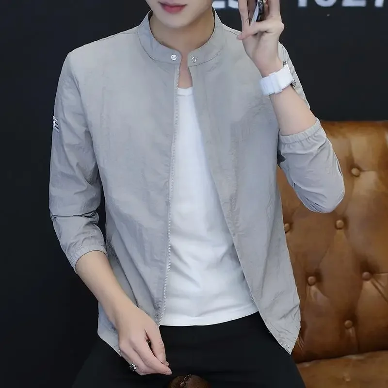 Мужская летняя ультратонкая дышащая солнцезащитная куртка модное