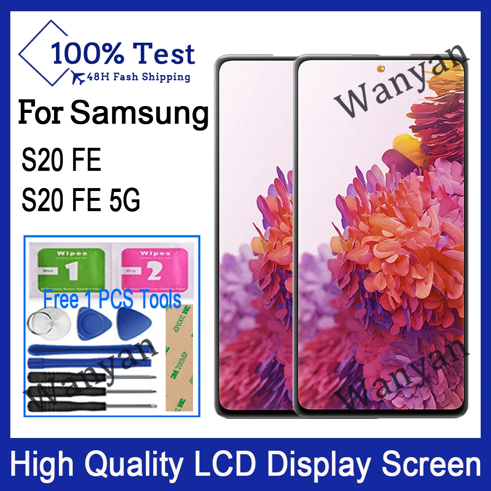 

Original AMOLED For Samsung Galaxy S20 FE 4G 5G LCD Display Touch Screen Digitizer Replacement Parts
