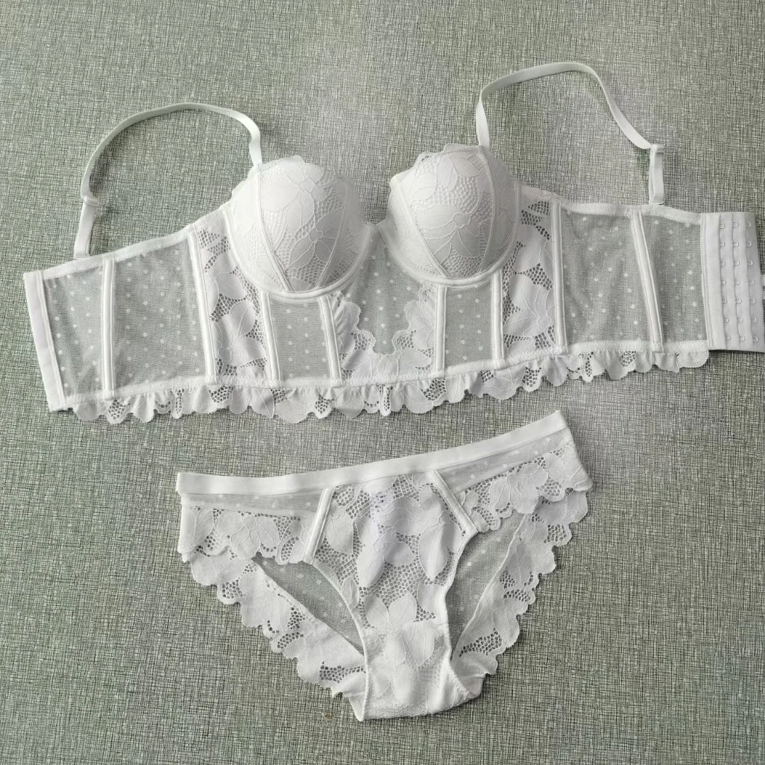 Комплект нижнего белья контрастных цветов в полоску нижнее белье пуш-ап сетчатые