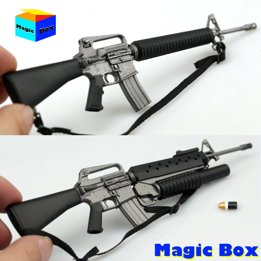 

1/6 Soldier M16 Automatic Rifle M16A1 M203 Grenade launcher M16A2 Gun Weapon Firearms Military Model Toys for 12" Action Figure