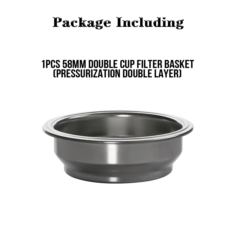 

Корзина для эспрессо Dalinwell 58 мм, двухстенная, нержавеющая сталь