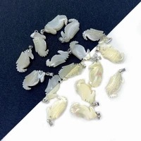 natural seawater shell pendant 12x22mm seahorse animal shaped white butterfly shell charm diy jewelry necklace accessories