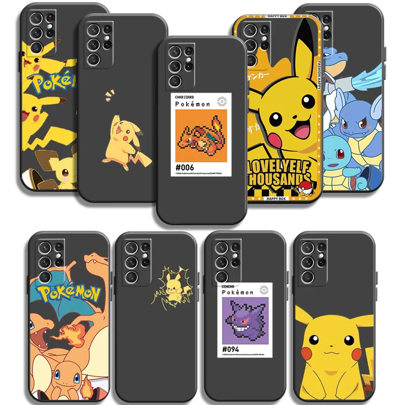 

Pikachu Pokémon Phone Cases For Samsung Galaxy A31 A32 A51 A71 A52 A72 4G 5G A11 A21S A20 A22 4G Soft TPU Carcasa Funda Coque
