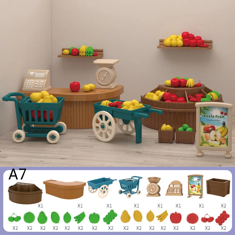 Forest Animal Family 1/12 Dollhouse Furniture Bedroom Kitchen Bathroom Set Miniature Simulation Dolls Accessories DIY Toys Girls images - 6