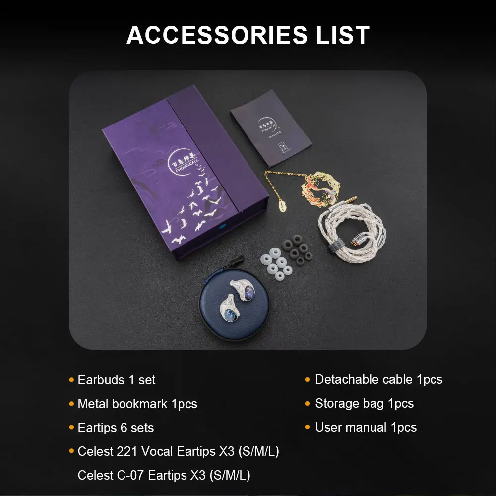 Kinera Celest Phoenixcall 1DD+2BA+2 микропланарные наушники-вкладыши HIFI 5 гибридных драйверов