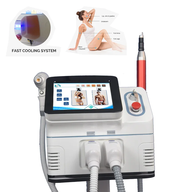 Диод 2 в 1Pico Laser 755 808 1064Nm 3 длины волны Диодный Лазерный Аппарат Picosecond + 808 Лазерный Аппарат для удаления волос