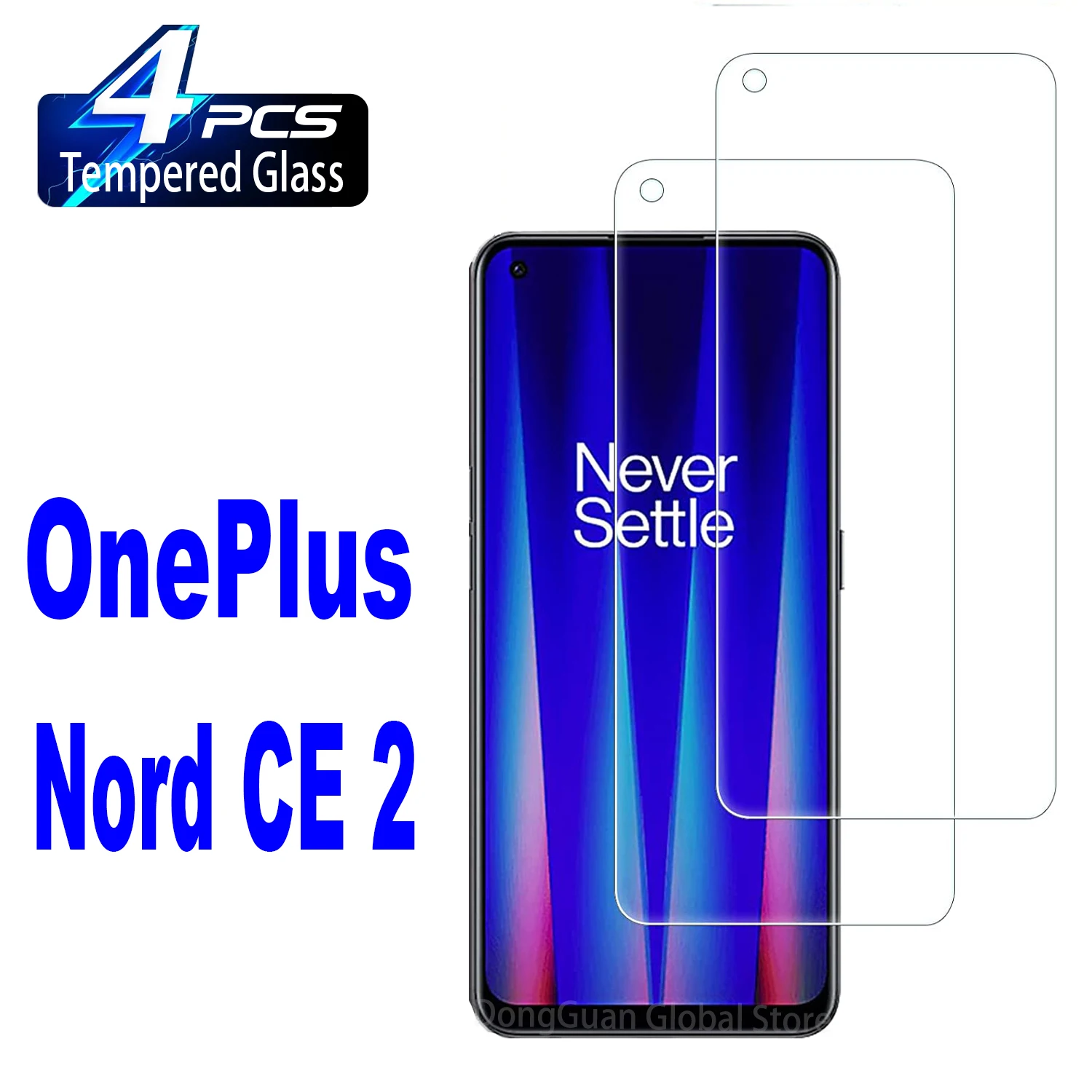 

2/4Pcs Tempered Glass For OnePlus Nord CE 2 5G Screen Protector Glass Film