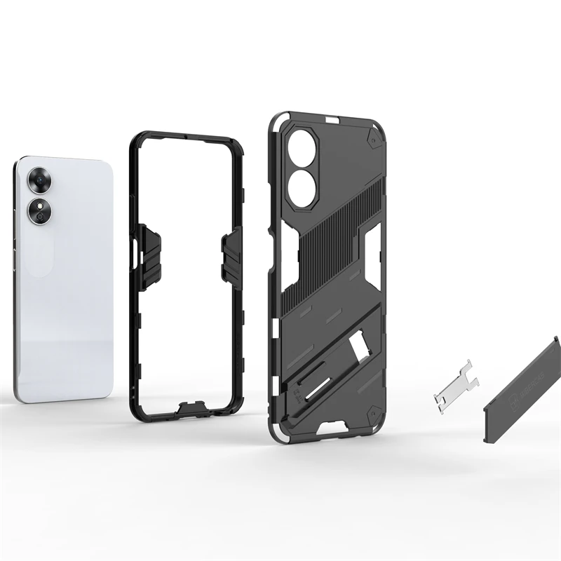 Holder Case For OPPO A17 Cover For OPPO A17 Capas Shockproof Phone Bumper Back New Kickstand Back Cover For OPPO A17 A 17 Fundas