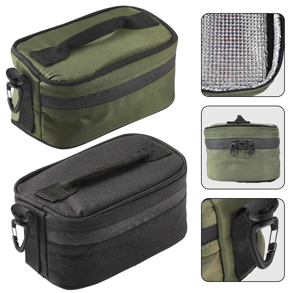 

Outdoor Camping Lunch Box Insulation Bag Storage Bag Thermal Insulated Lunch Box With Swivel Hook For Lunch Boxes 18x10x10cm