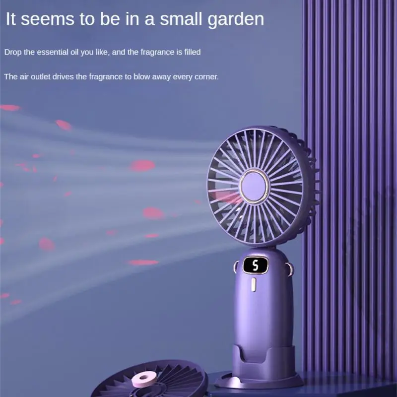 

Portable Small Fan Soft Wind Handheld Fan Intelligent Noise Reduction Key Switch Neck Fan Household Tools Folding Electric Fan