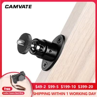 camvate mini ball head bracket holder with 14 male thread screw mount wall mount for dslr camera monitor led light flash mic
