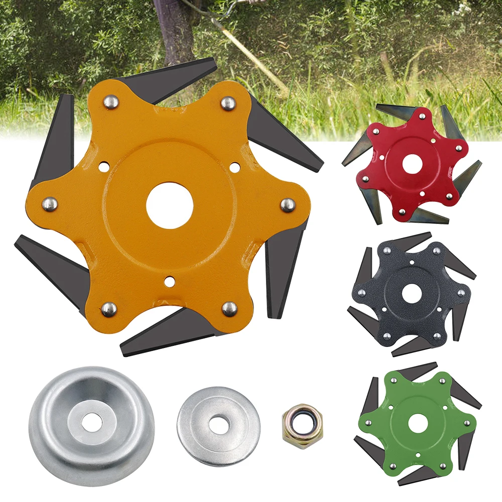 Universal Grass Trimmer with 6 Teeth Steel Head Trimmer Easy Cutting for Brush Cutter Garden Repair Weeding Garden Tools Drop