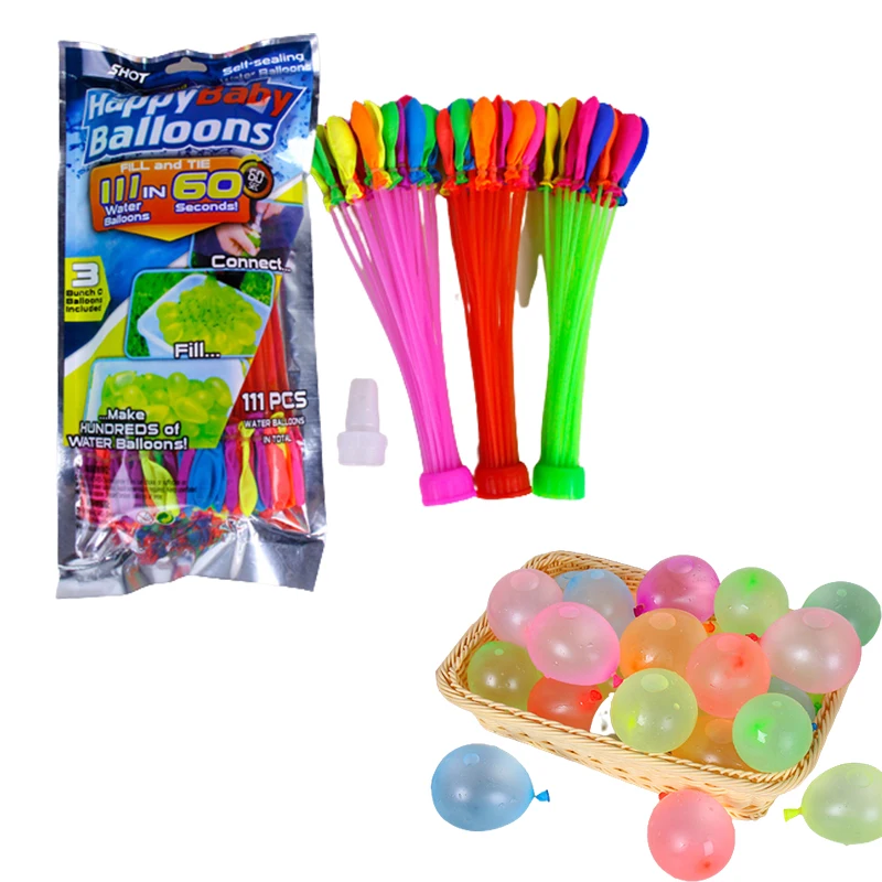 

37Pcs/111Pcs Water Balloon Quick Water Balloon Magic Game Water Balloon Water Fight Childrens Toy Water Bomb party toy boys gift