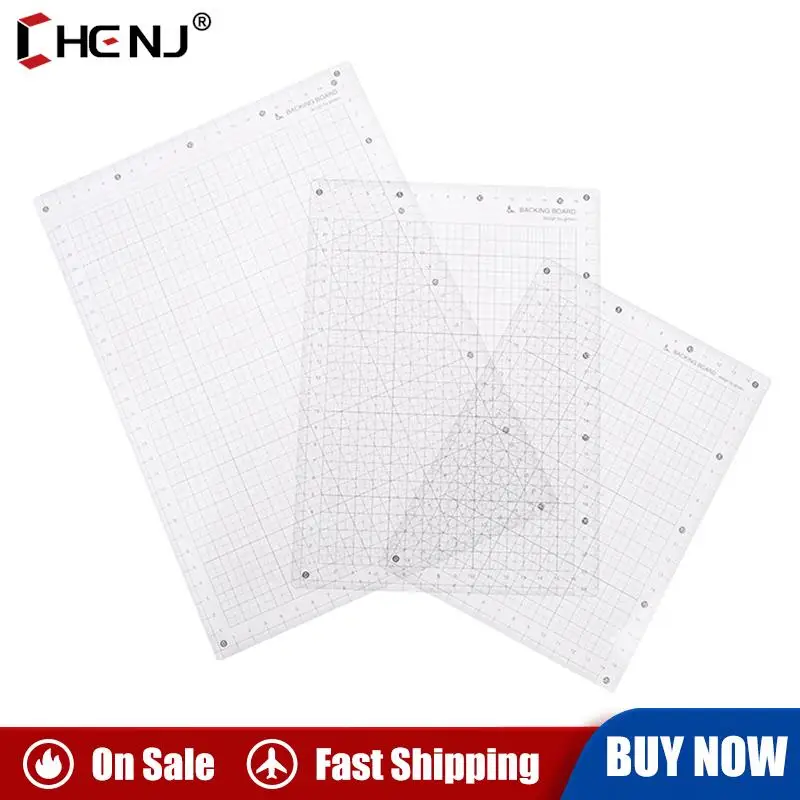 

A4 A5 B5 Students Writing Desk Pad PVC Grid Sewing Cutting Mats Drawing Clipboard Measuring Supplies Transparent Ruler Board