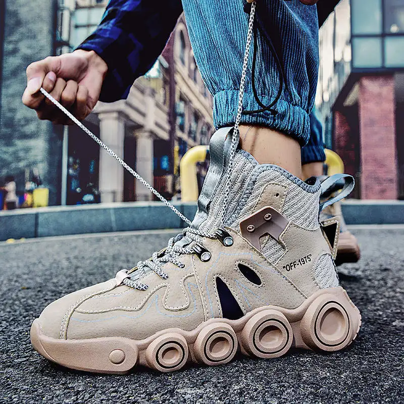 

Sports Shoes For Male Yoga Sock Sneakers Designer Luxury 2022 Sport Men High-Cut Running Sneakers Massive Soles Tennis Comfy