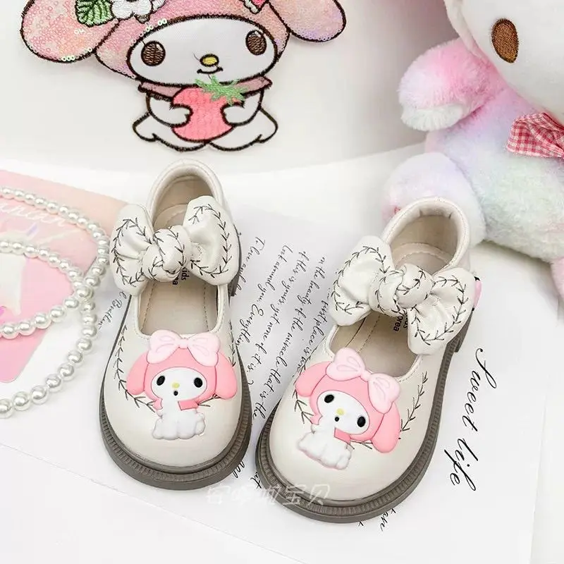 My Melody аниме Kawaii Sanrio Ins модная обувь принцессы с милой мультяшной подвеской модные
