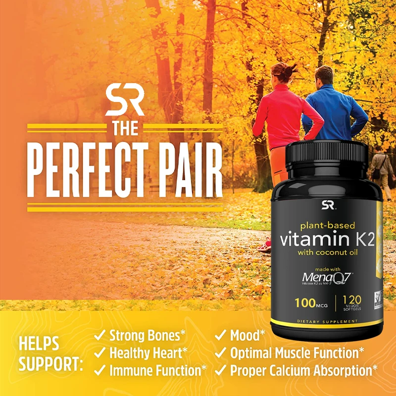 

Vitamin K2 (as MK7) with Organic Coconut Oil - Supports Healthy Bones and Teeth