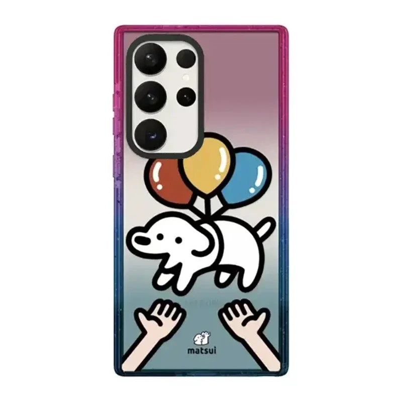 Cute Dog Acrylic Protective Case for Samsung Galaxy S22U S23U S24 Ultra S24+ Plus Shell with MagSafe