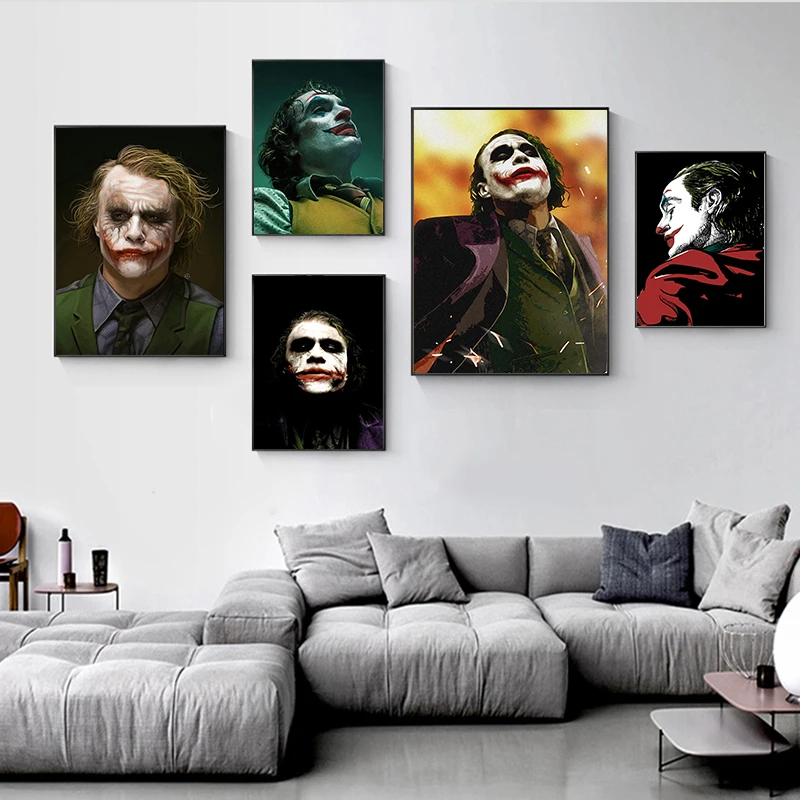 

Crazy Clown Movie Character Posters Bedroom, Living Room, Office Hanging Paintings, Canvas Printing, Decorative Paintings
