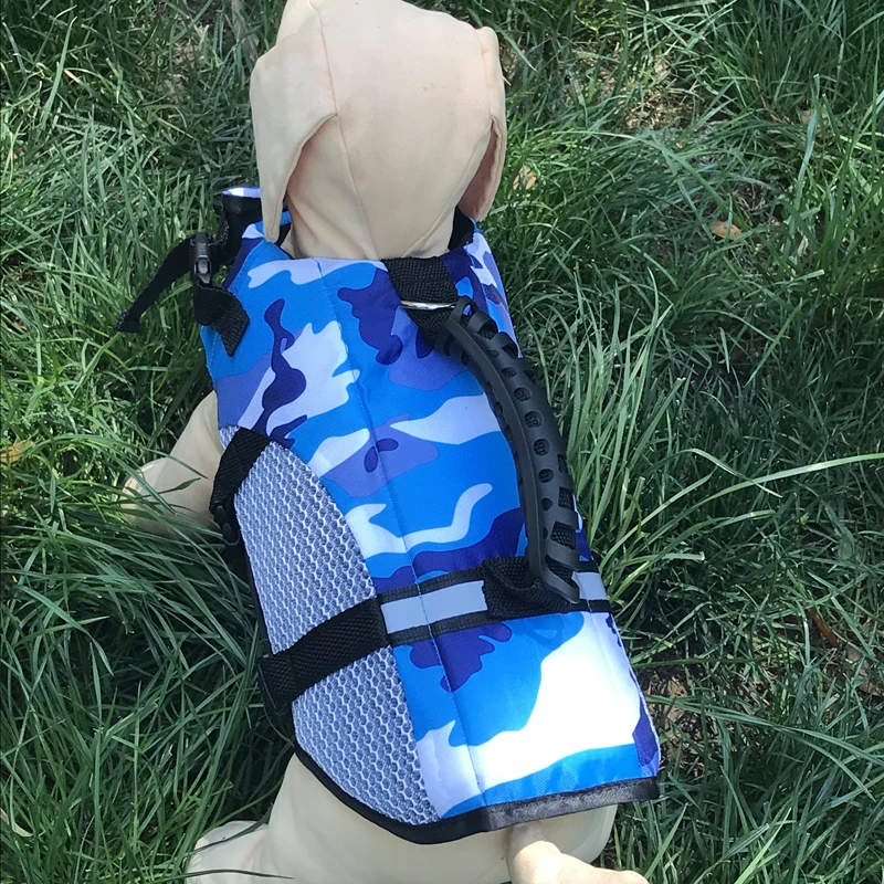 

Outdoor Pet Dog Life Jacket Safety Clothes Summer Pet Swimming Vest Adjustable Preserver with Rescue Handle Pet Supplies