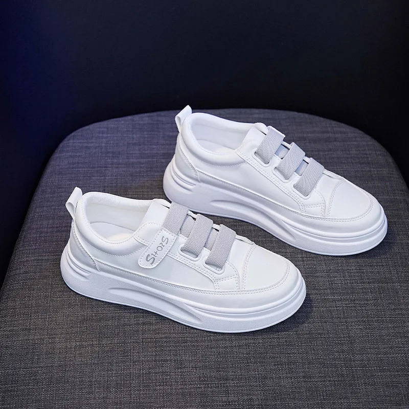 New Spring Summer Shoes Women Sneakers Young Ladies Street Casual Shoes Fashion Sneakers Women White Shoes Thick Sole A3456 images - 6