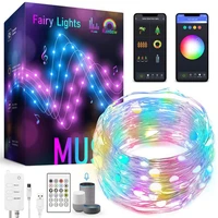 10m 100led string fairy lights rgb wifi bluetooth string light for festival decoration works with alexa google home smart life