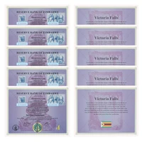 10pcs colorful zimbabwe commemorative coupon banknotes nonillon containers 54 zeros with serial number decorative souvenir gifts