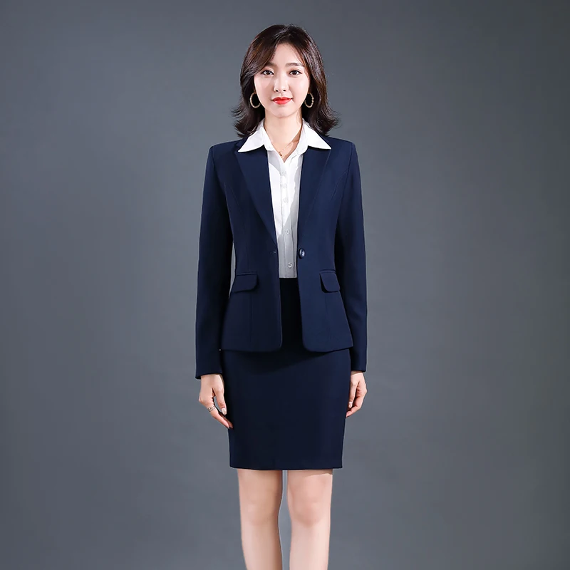 2022  Autumn Winter Formal Ladies White Blazer Women Business Suits with Sets Work Wear Office Uniform 5XL Size Pants Jacket