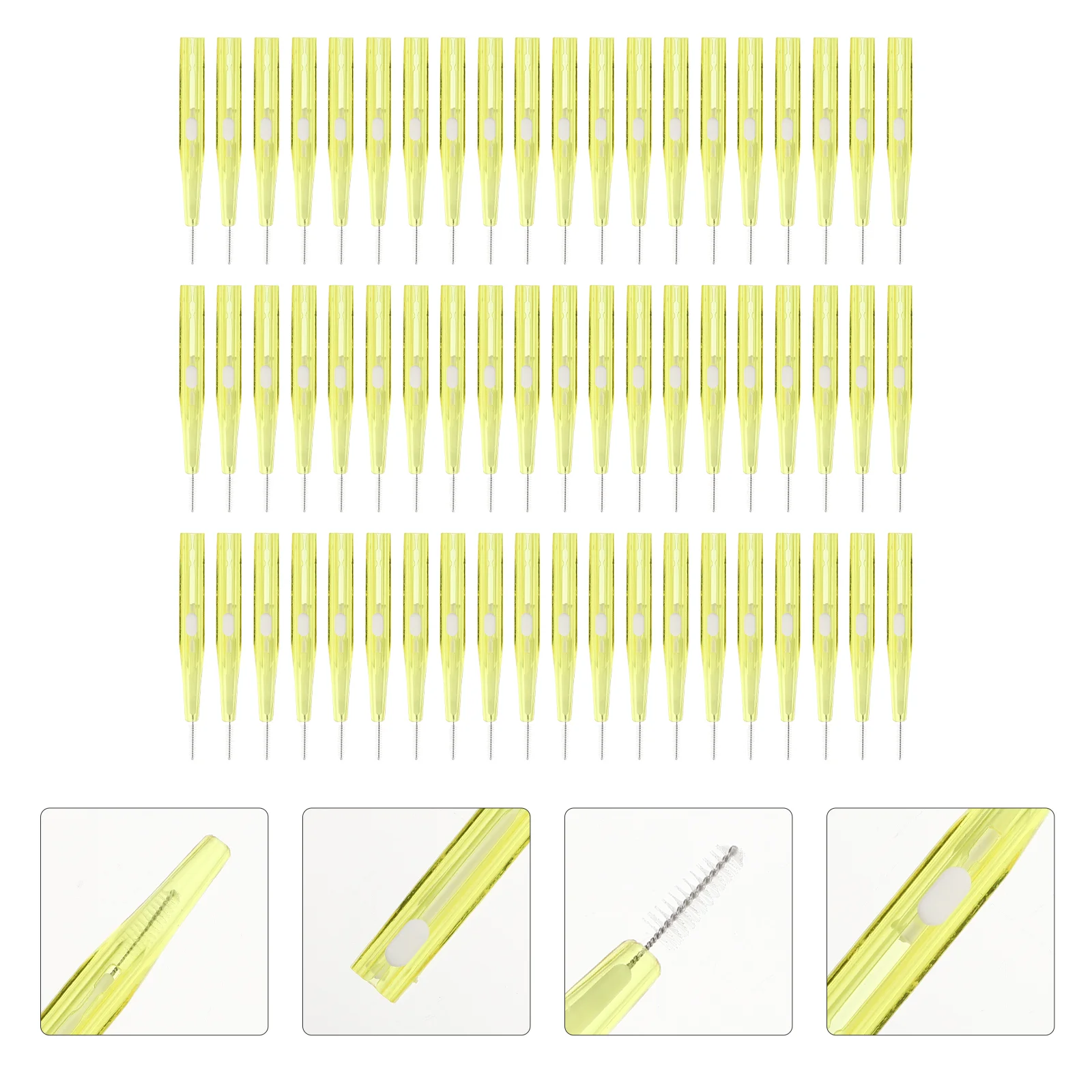 

60 Pcs Interdental Brush Refill Flosser Teeth Stick Toothpick Cleaning Tool Picks Stainless Steel Wire
