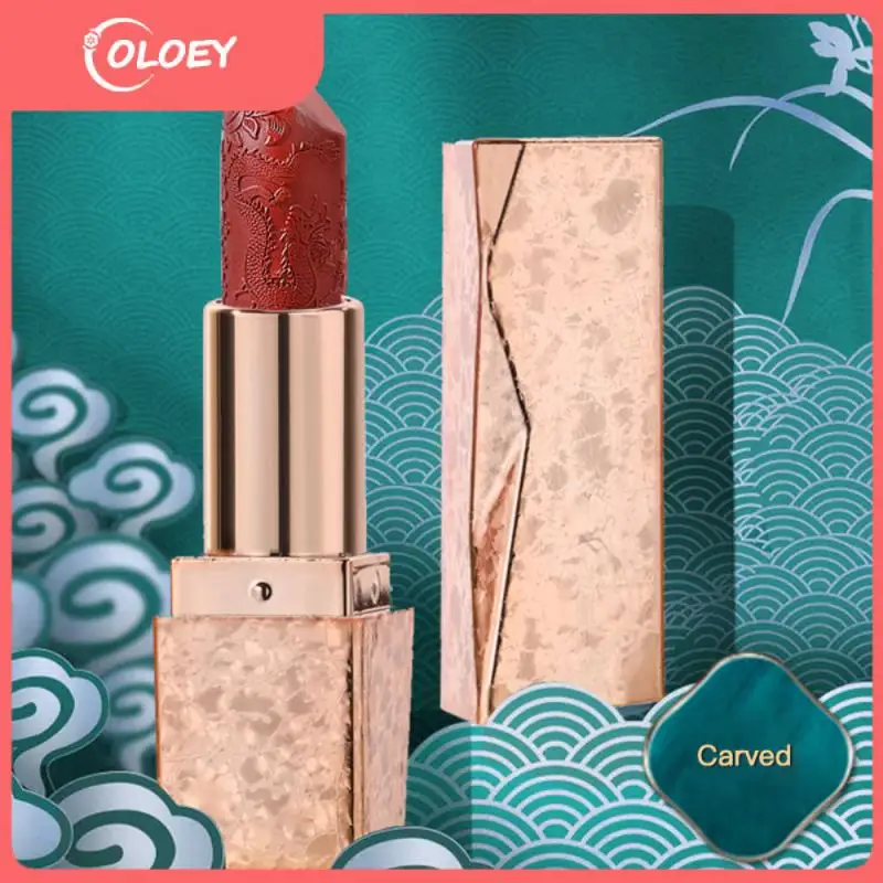 

6 цветов, резная помада в стиле ретро, гладкий бархатный матовый увлажняющий антипригарный стойкий макияж