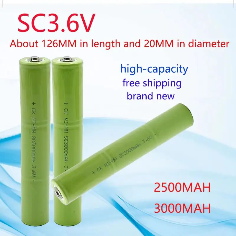 

Strong flashlight charging NI-MH nickel-hydrogen SC battery pack 3.6V3000mah No.3 battery pack with large capacity